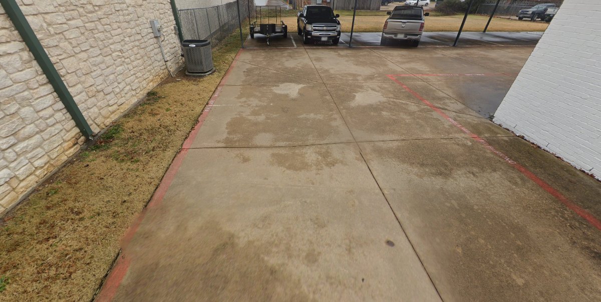 Spacious parking lot in downtown Dallas