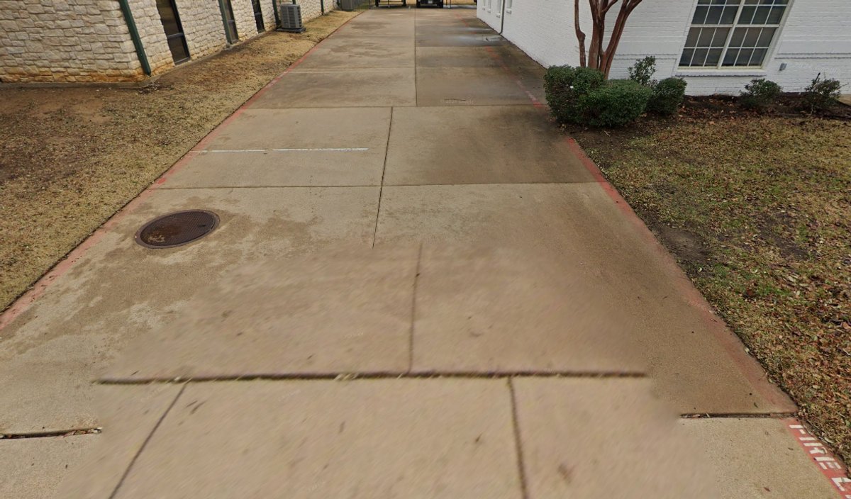 Spacious parking lot in downtown Dallas