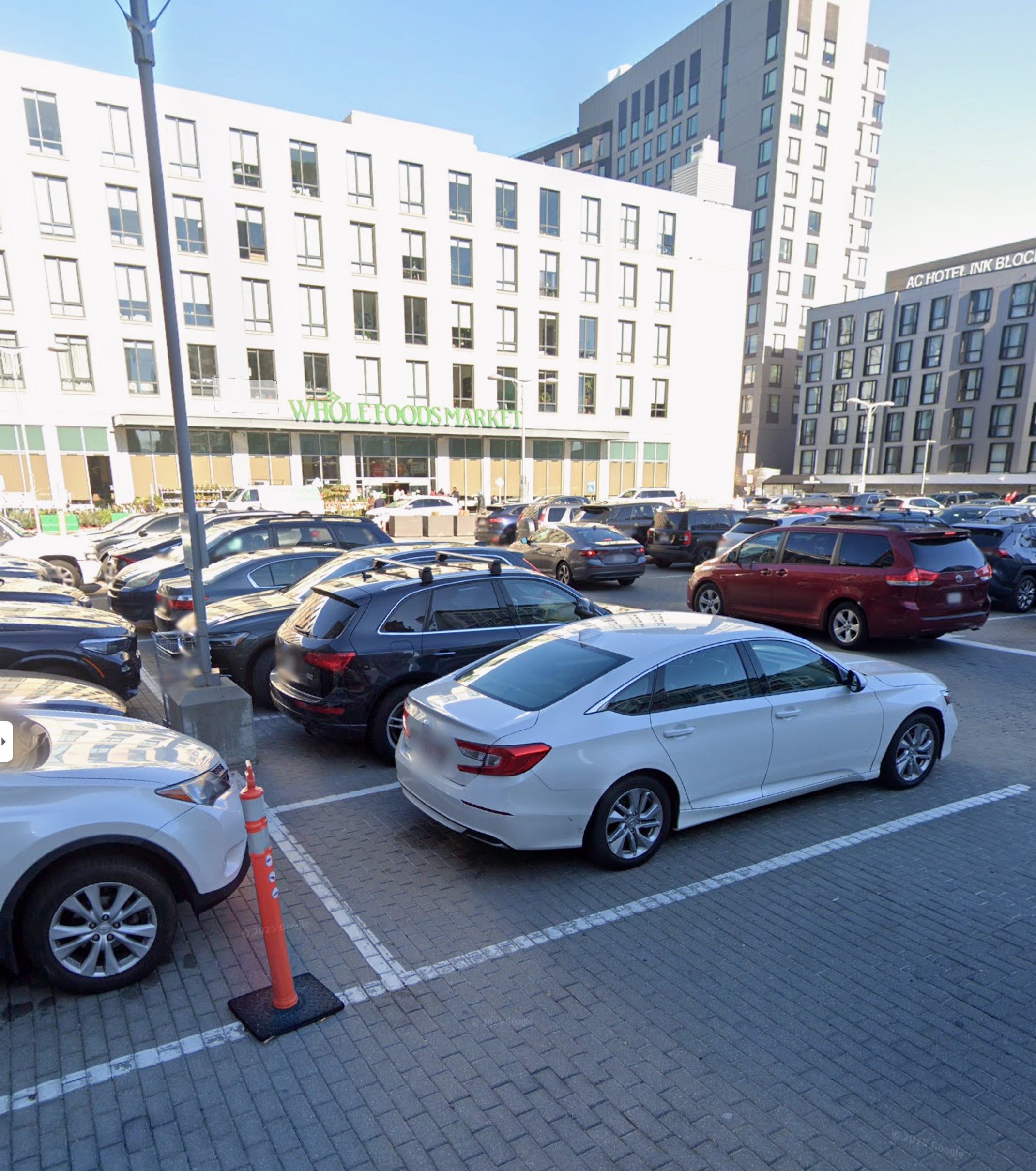 Parking lot of Whole foods market in Boston Downtown
